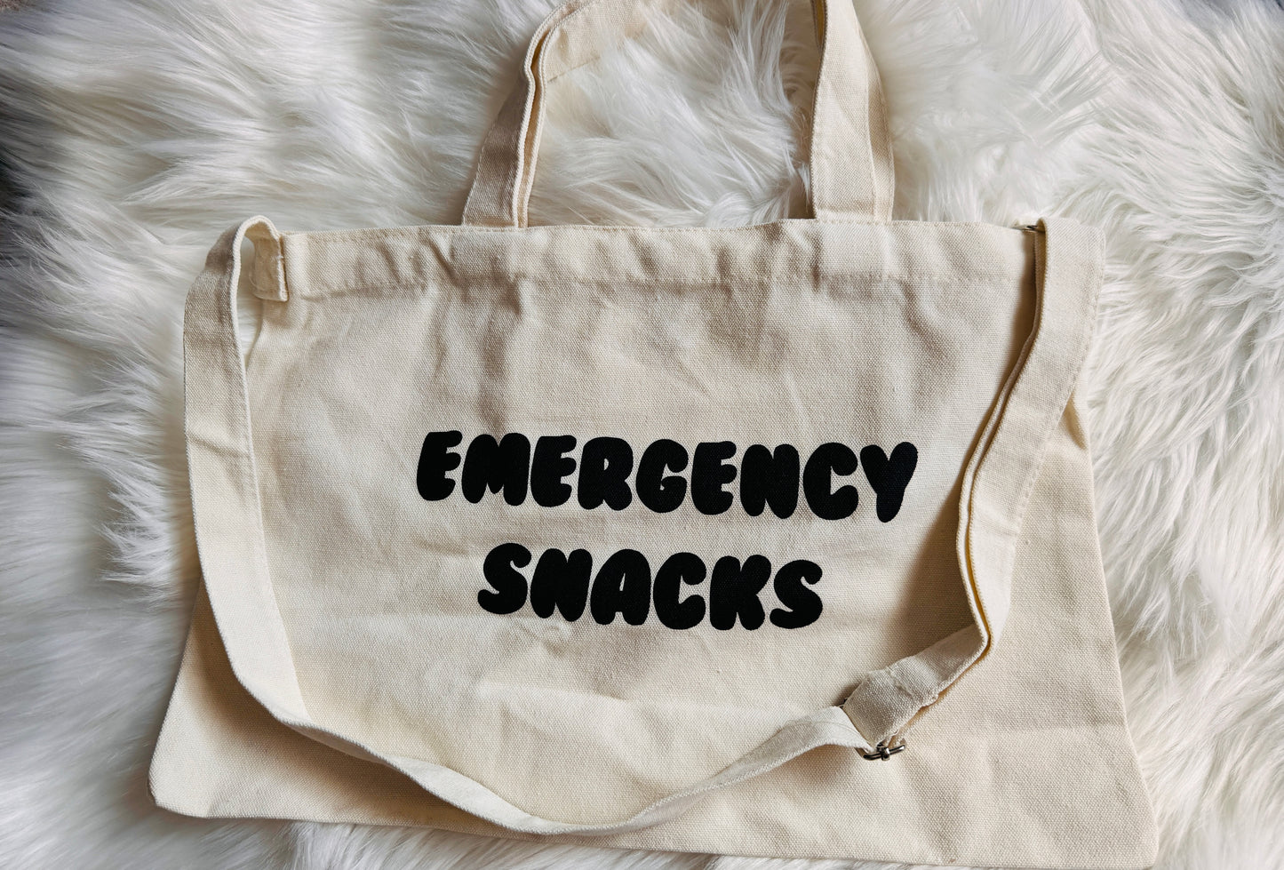 Emergency Snacks Canvas Bag