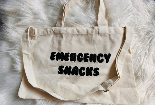 Emergency Snacks Canvas Bag